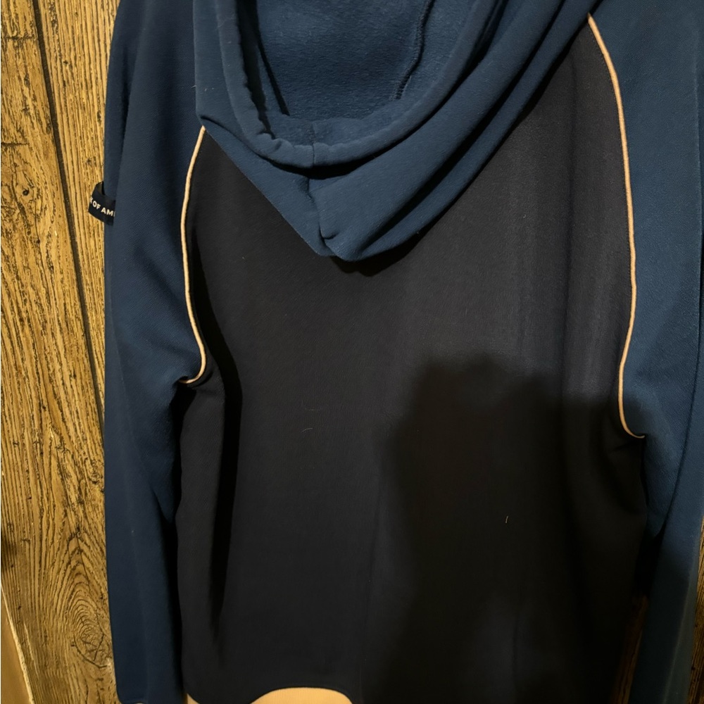 Dodgers Men's Navy and Beige Zip-Up Hoodie - Picture 10 of 10